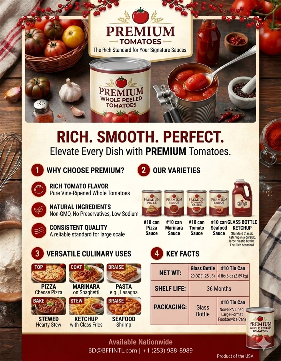 Premium tomato sauce varieties and serving ideas